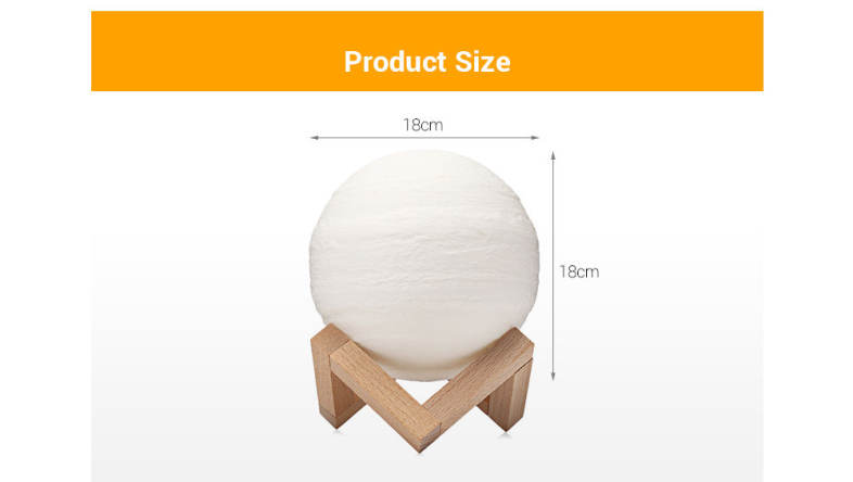 3D Printing Planet Lamp Night Light Remote Control for Bedroom