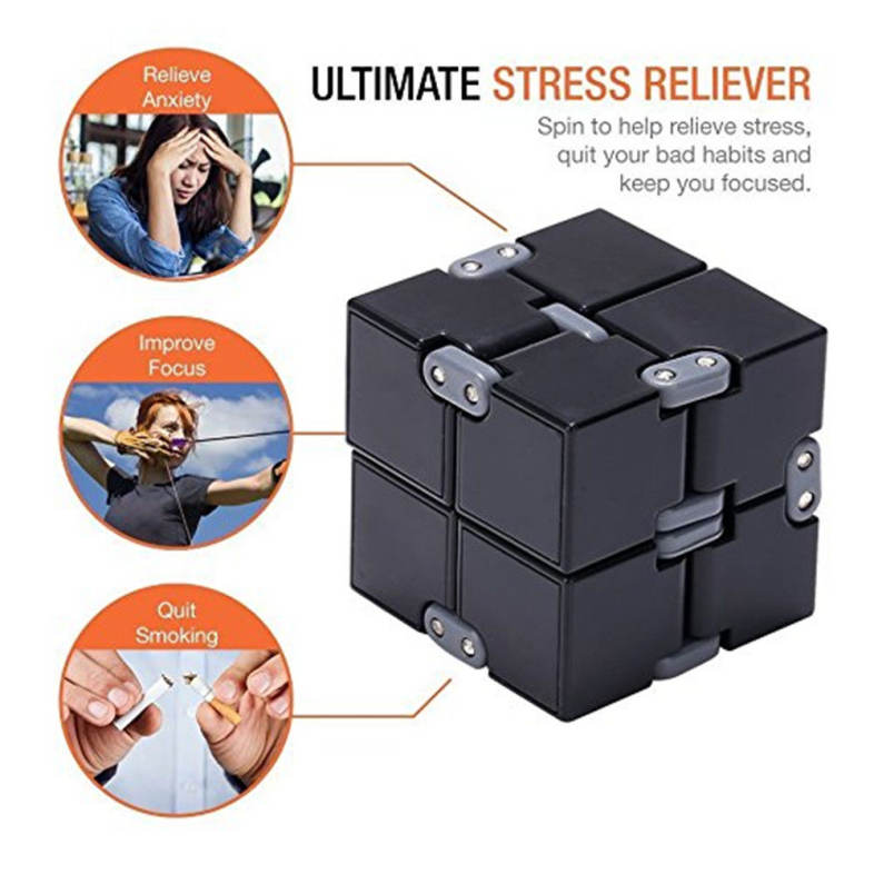 Infinity Cube Fidget Toy Single Finger Endless Fun Decompression Stress Relief