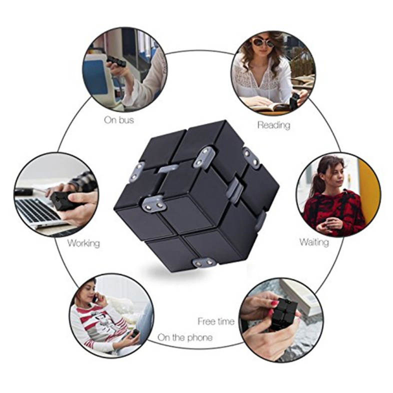 Infinity Cube Fidget Toy Single Finger Endless Fun Decompression Stress Relief