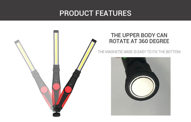 Portable COB Working Inspection Light Maintenance Flashlight