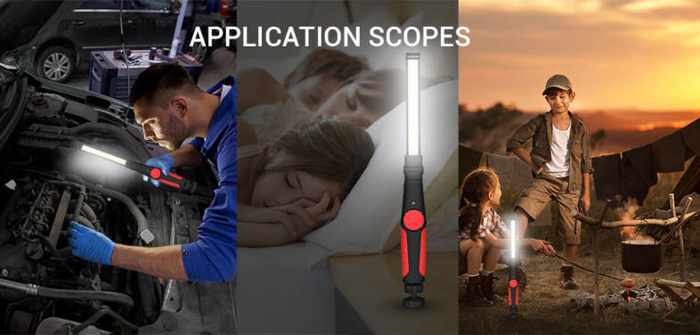 Portable COB Working Inspection Light Maintenance Flashlight