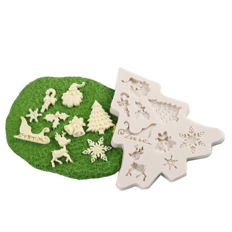 Christmas Theme Silicone Mould DIY Fondant Baking Decoration Tool