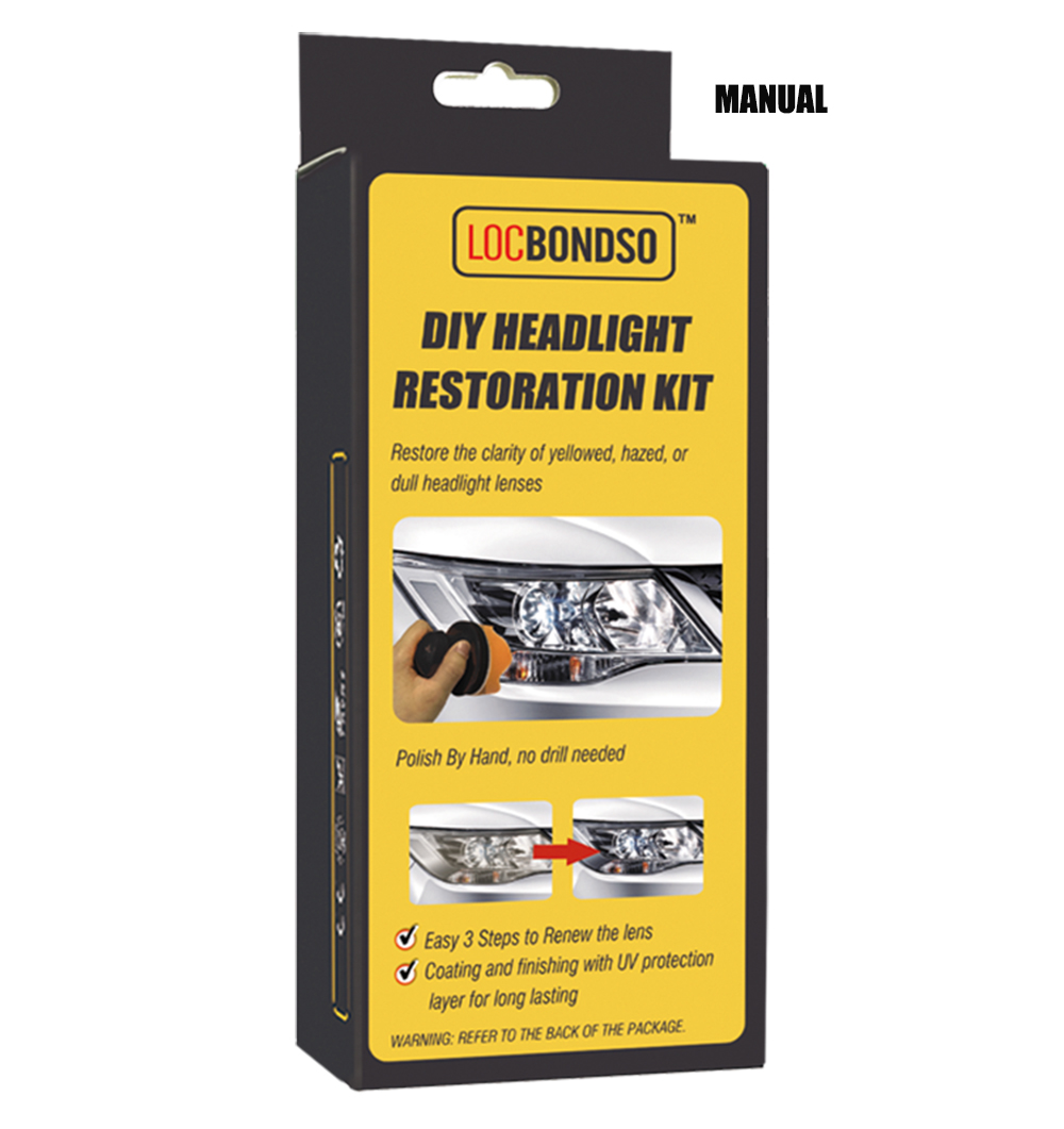 LOCBONDSO Car DIY  Headlight  Scratch Manumotive Restoration  Kit  Repair Tool