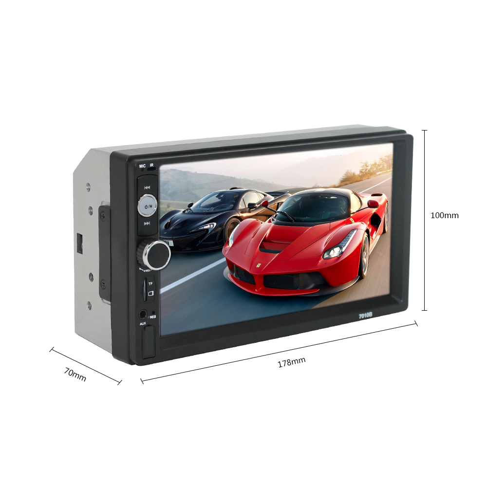 7010B Car Multimedia Player with Bluetooth FM Radio Remote Control Camera