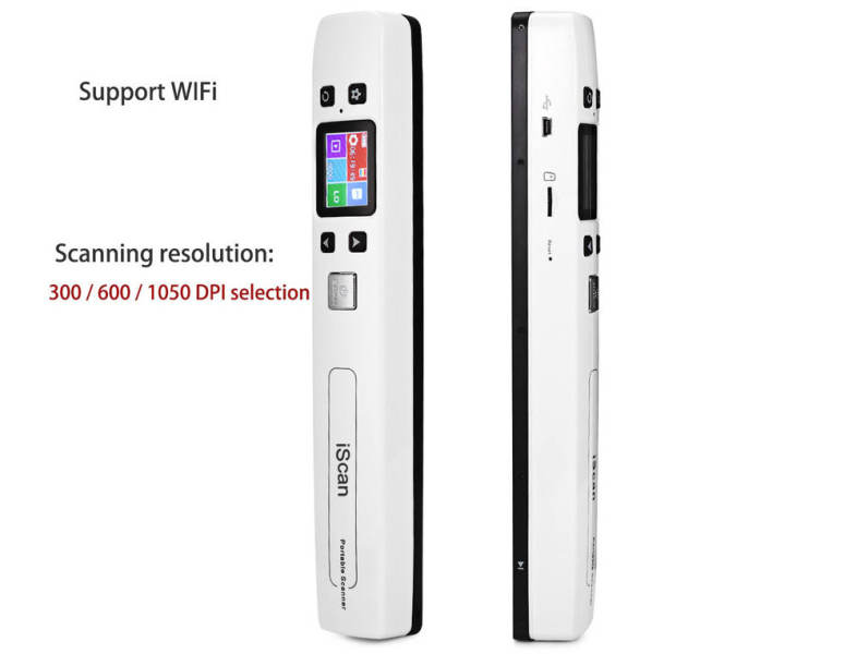 1050DPI Wireless WiFi Portable Digital Scanner with TF Card Slot