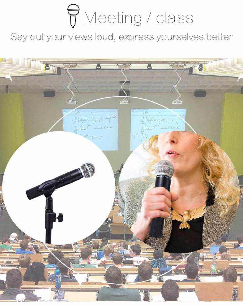 WEISRE PGX58 VHF Dual Wireless Microphone Mic System for Karaoke Party KTV etc.