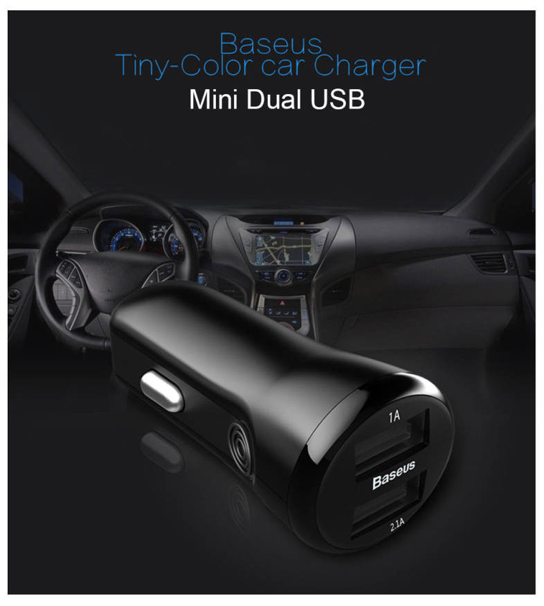 Baseus 2.1A Dual USB Car Charger