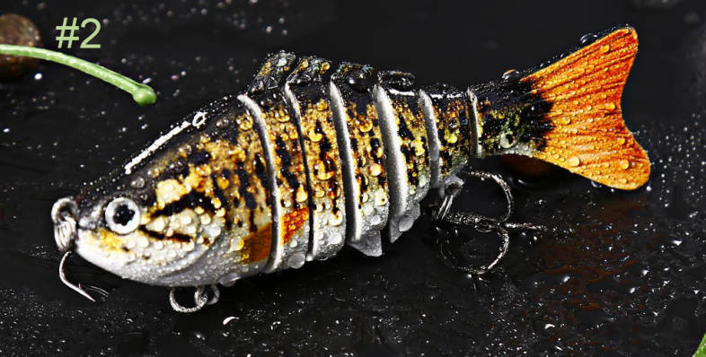 10cm Fishing Lure Artificial Hard Bait 7 Jointed Sections Swimbait