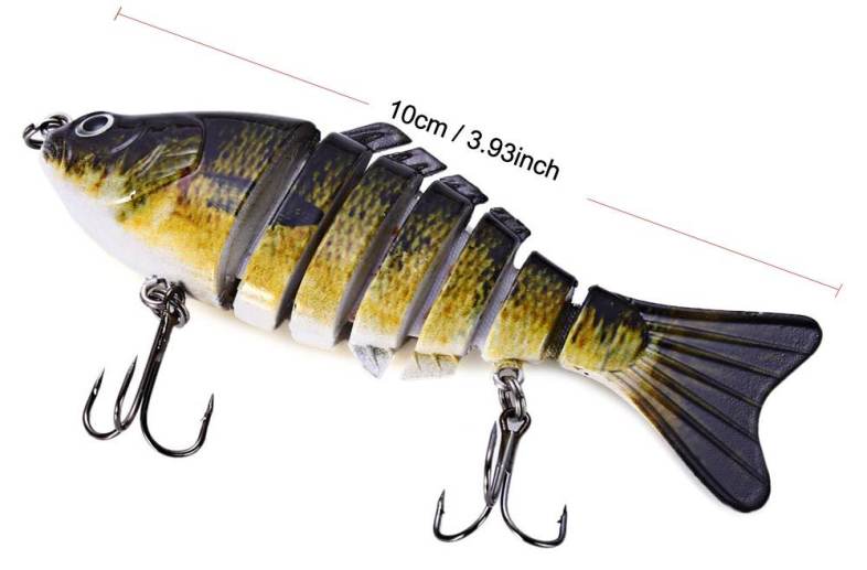 10cm Fishing Lure Artificial Hard Bait 7 Jointed Sections Swimbait