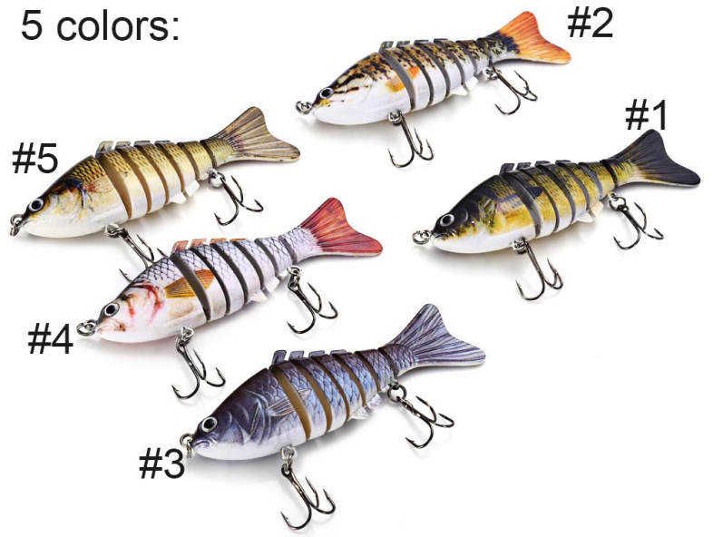 10cm Fishing Lure Artificial Hard Bait 7 Jointed Sections Swimbait