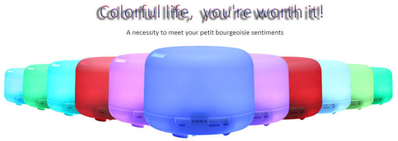 7 Color Changing Light 500ML Essential Oil Diffuser Air Humidifier
