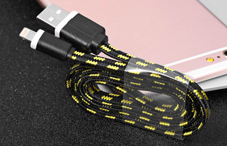 3M Colorful Nylon Braided 8 Pin Transfer Data Sync Line Charging Cable for iPhone 6 / 6s