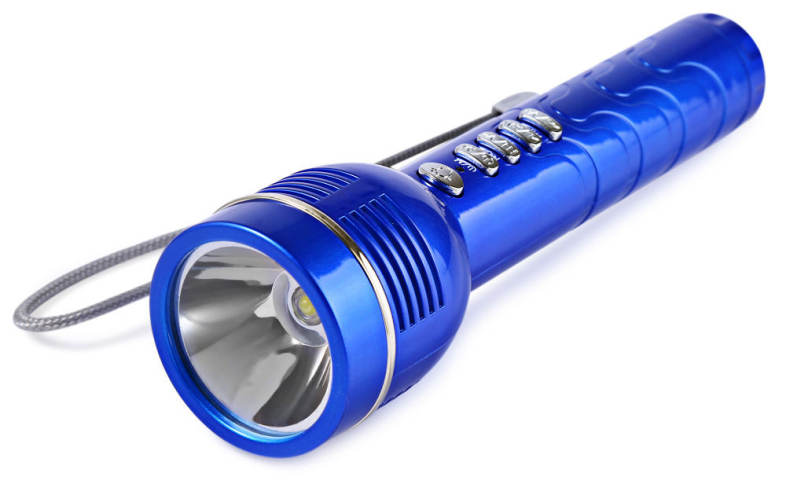 L - 538 Portable Mini MP3 Player 150 Lumens LED Flashlight Speaker with TF Card Slot FM Radio Function