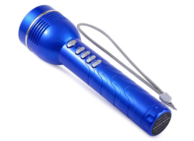 L - 538 Portable Mini MP3 Player 150 Lumens LED Flashlight Speaker with TF Card Slot FM Radio Function