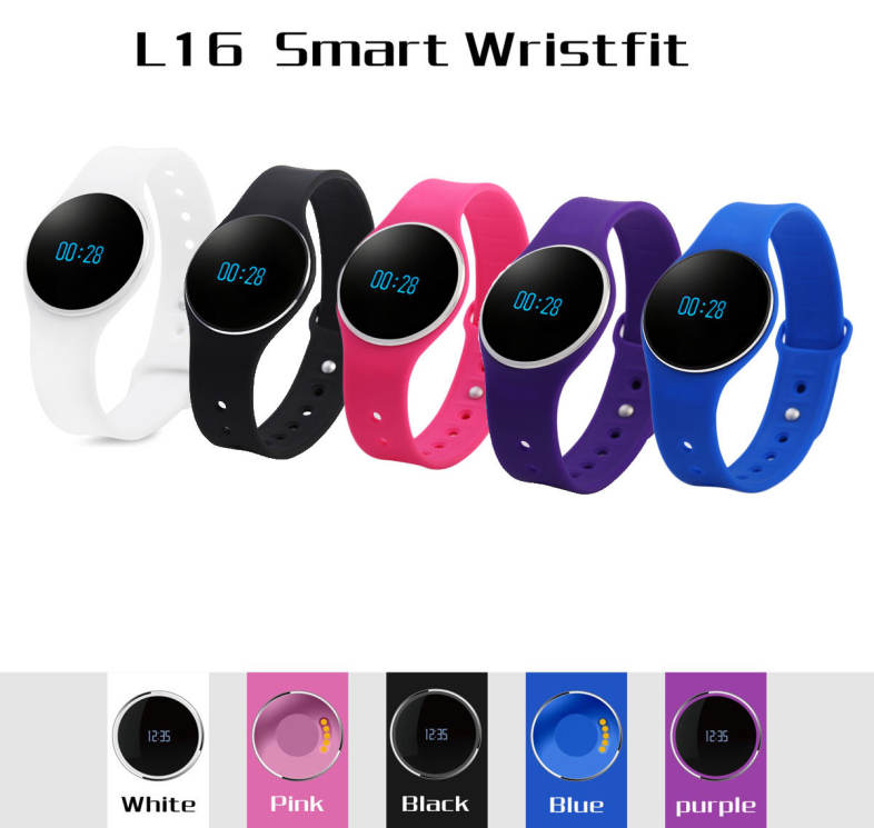 L16 Smart Bracelet Watch Bluetooth 4.0 SMS Reminder Sleep Tracker Calorie Burning for Sports