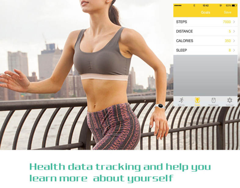 L16 Smart Bracelet Watch Bluetooth 4.0 SMS Reminder Sleep Tracker Calorie Burning for Sports