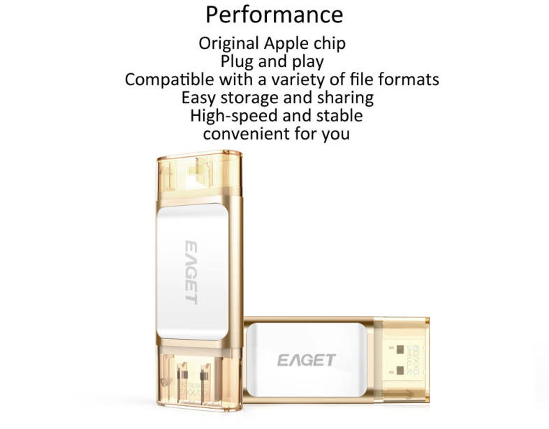 EAGET I60 32GB USB 3.0 OTG Flash Drive with Connector