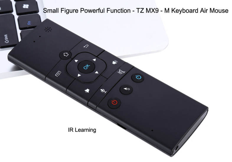 TZ MX9 - M 2.4Ghz Wireless Mini Rechargeable Keyboard Air Mouse Remote Control with IR Learning Mode For PC TV