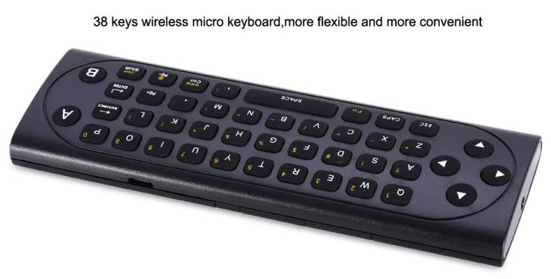 TZ MX9 - M 2.4Ghz Wireless Mini Rechargeable Keyboard Air Mouse Remote Control with IR Learning Mode For PC TV