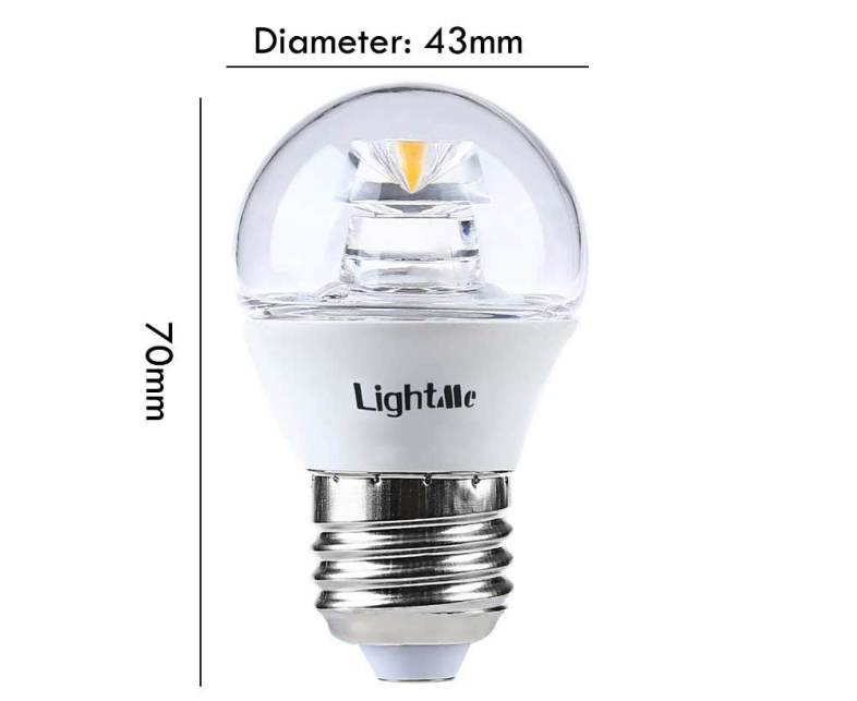 Lightme 4Pcs 5W 110-240V 420Lm E27 G45 LED Bulbs