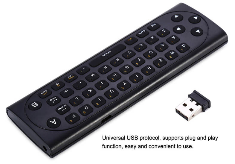 MX9 Air Mouse Micro Keyboard 2-in-1 2.4GHz Wireless Rechargeable Remote Control