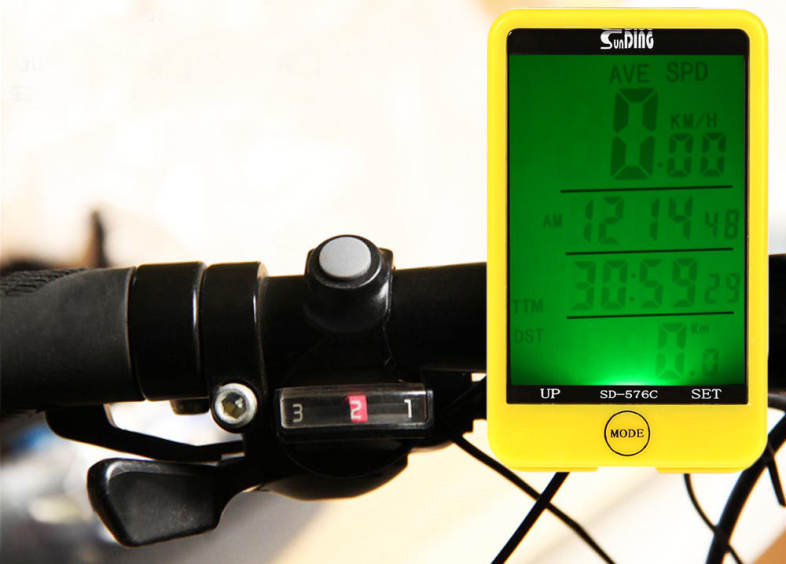 SunDing SD - 576C Water Resistant Touch Screen Wireless Bicycle Computer Odometer with LCD Backlight