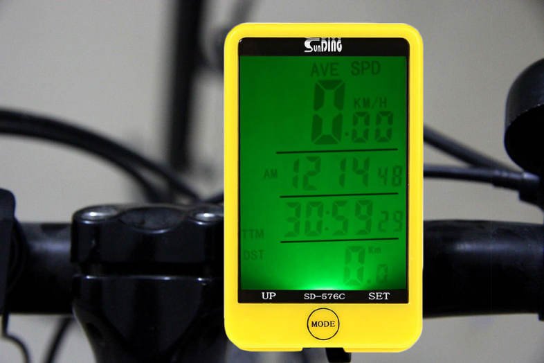 SunDing SD - 576C Water Resistant Touch Screen Wireless Bicycle Computer Odometer with LCD Backlight
