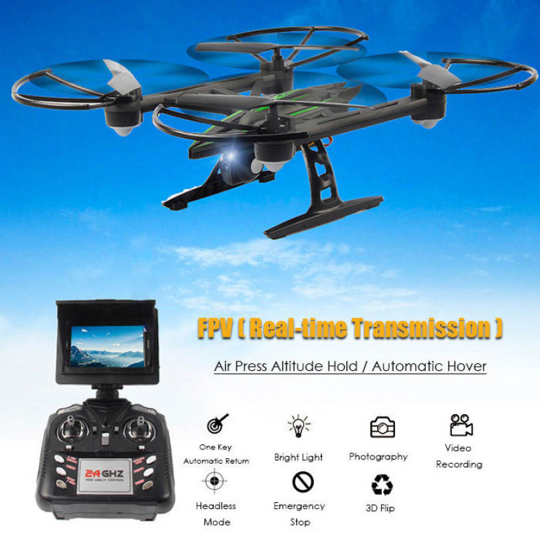 JXD 510G 5.8G FPV 2.0MP Camera 2.4GHz 4CH 6 Axis Gyro RC Quadcopter Barometer Set Height