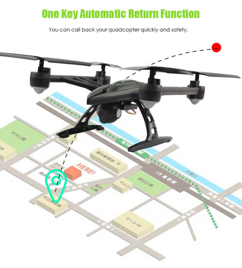 JXD 510G 5.8G FPV 2.0MP Camera 2.4GHz 4CH 6 Axis Gyro RC Quadcopter Barometer Set Height
