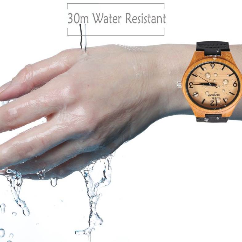 REDEAR SJ 1448 - 8 Wooden Female Quartz Watch Leather Strap Luminous Pointer Wristwatch