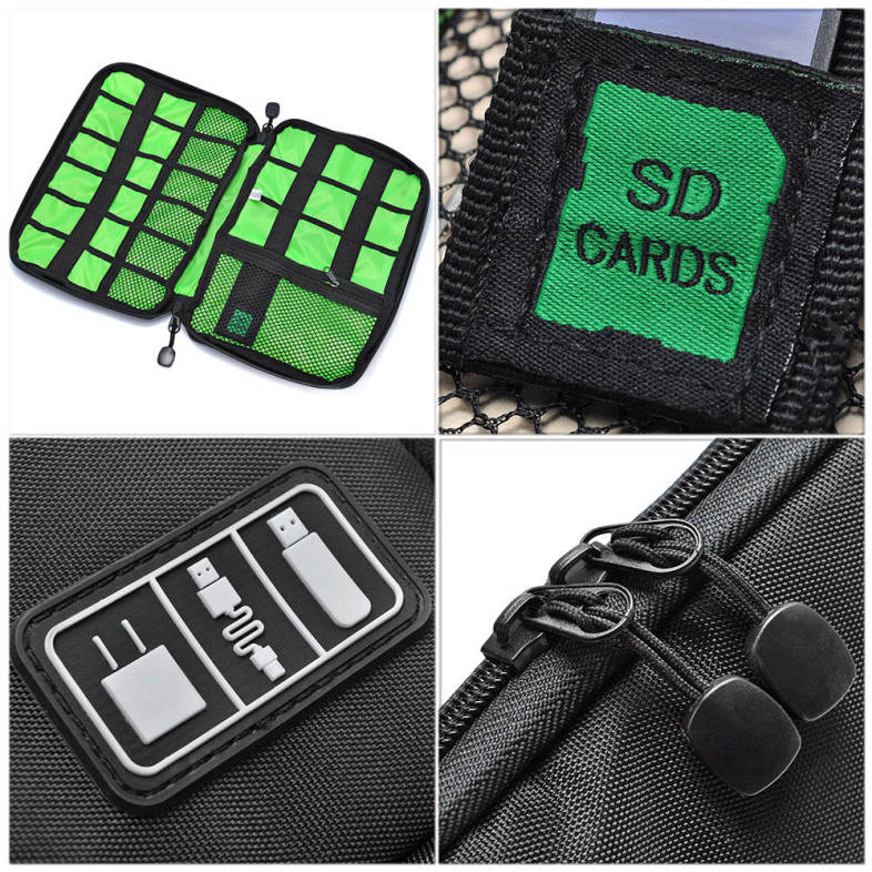 Waterproof Travel Carry Protective Pouch Case Nylon Bag for Electronics Digital Accessories