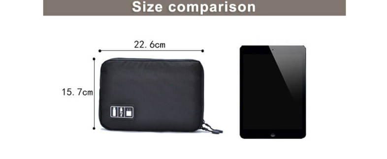 Waterproof Travel Carry Protective Pouch Case Nylon Bag for Electronics Digital Accessories