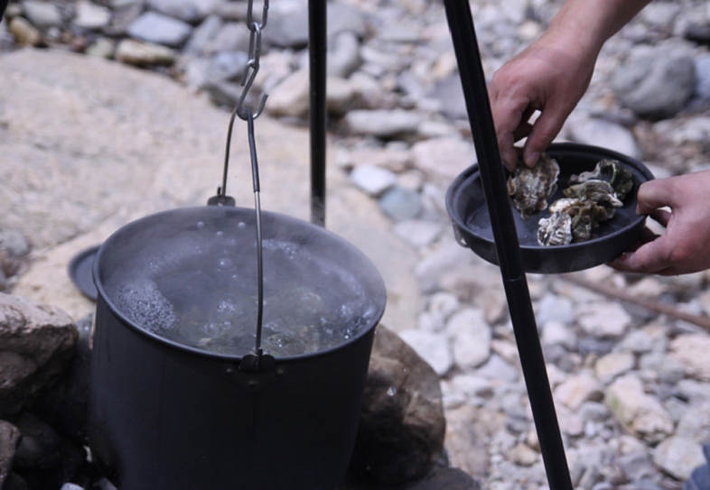 ALOCS CF - RT06 Portable Outdoor Picnic Foldable Cooking Tripod Barbecue Accessory