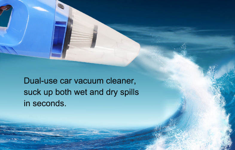 Portable High Power 120W Car Vacuum Cleaner Wet Dry Aspirador Dual-use Super Suction