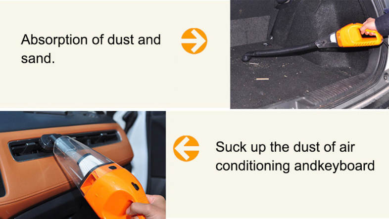 Portable High Power 120W Car Vacuum Cleaner Wet Dry Aspirador Dual-use Super Suction