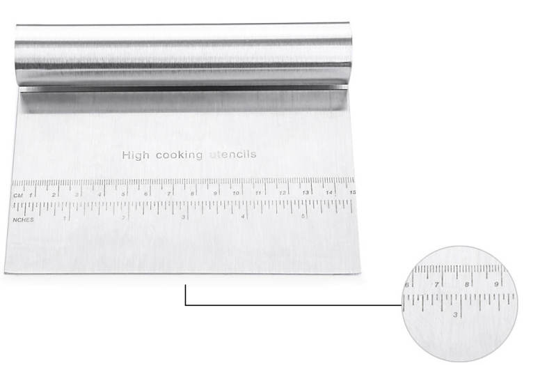 Stainless Steel Pizza Dough Scraper Cutter Kitchen Flour Pastry Cake Tool