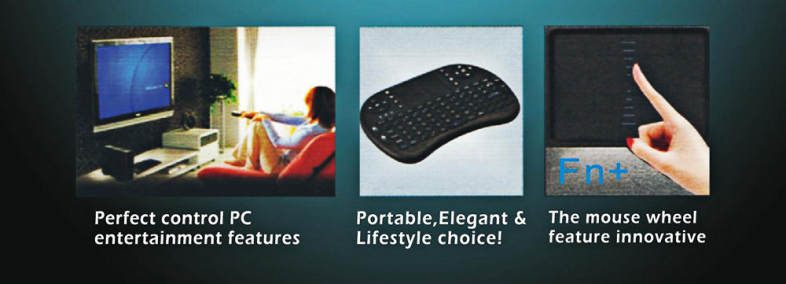 iPazzPort KP - 810 - 21 2.4GHz Mini I8 Multifunction Portable Wireless QWERTY Keyboard with Touchpad Mouse