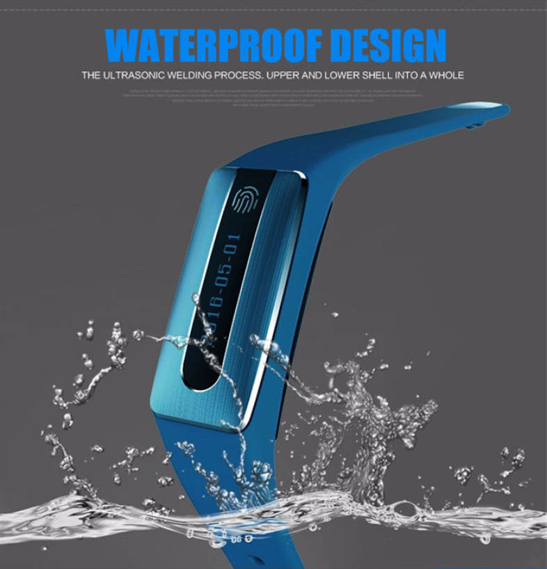 HB02 Smart Bluetooth Wristband Heart Rate Track Watch with USB Plug