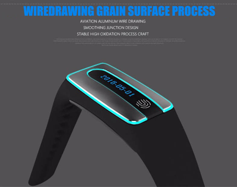 HB02 Smart Bluetooth Wristband Heart Rate Track Watch with USB Plug