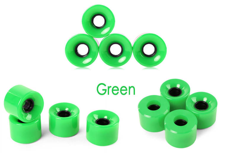 4pcs 60 x 45mm Solid Color Skateboard Wheels