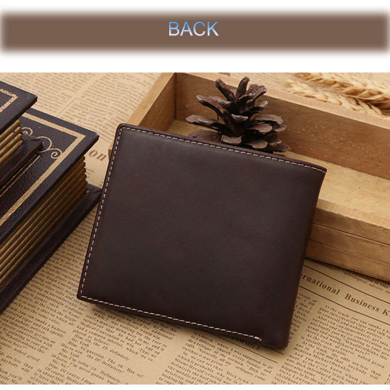 GUBINTU Men Thread Solid Color Letter Leather Open Horizontal Soft Wallet GUBINTU Men Thread Solid Color Letter Leather Open Horizontal Soft Wallet