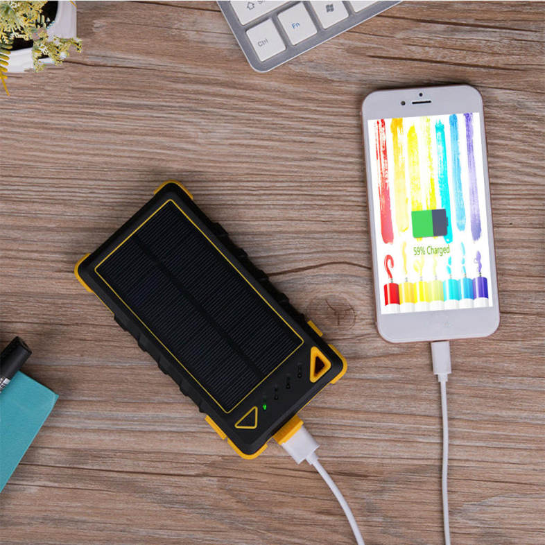 CHARMPIE S80 Solar Battery Charger Waterproof 8000mAh Dual USB Port Power Bank