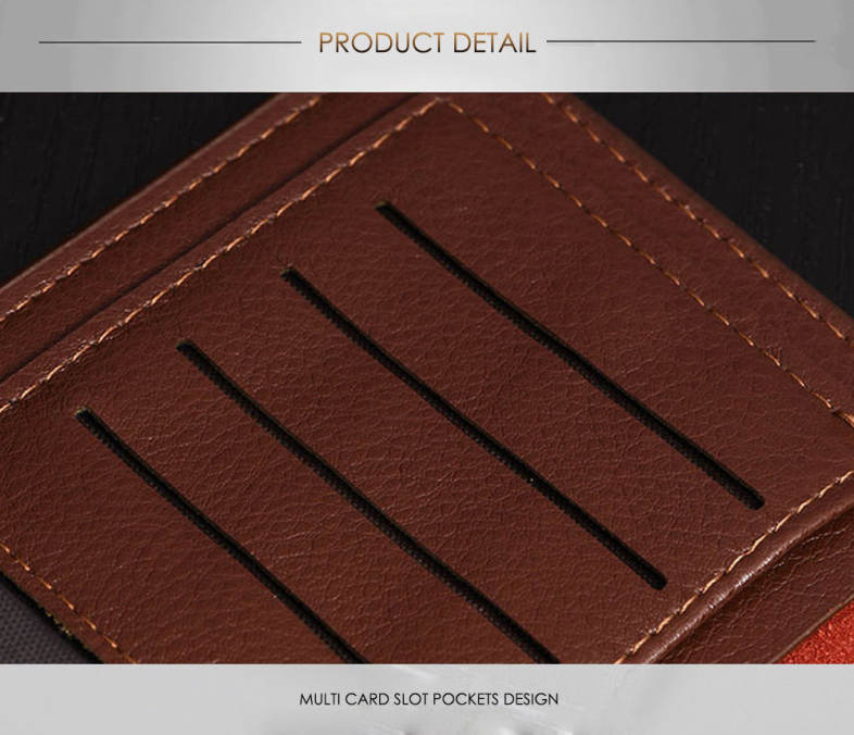 Men Lichee Pattern Solid Color Letter Open Soft Vertical Long Wallet
