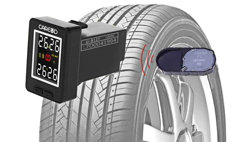 U912 433.92MHz Wireless TPMS Tire Pressure Monitoring System 4 External Sensors for Toyota