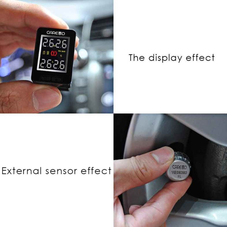 U912 433.92MHz Wireless TPMS Tire Pressure Monitoring System 4 Internal Sensors for Honda