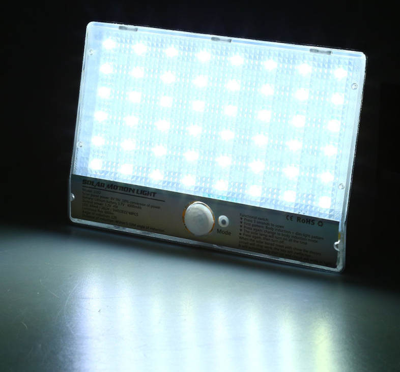 48 LEDs Solar Powered Motion Sensor Light LED Wall Street Lamp