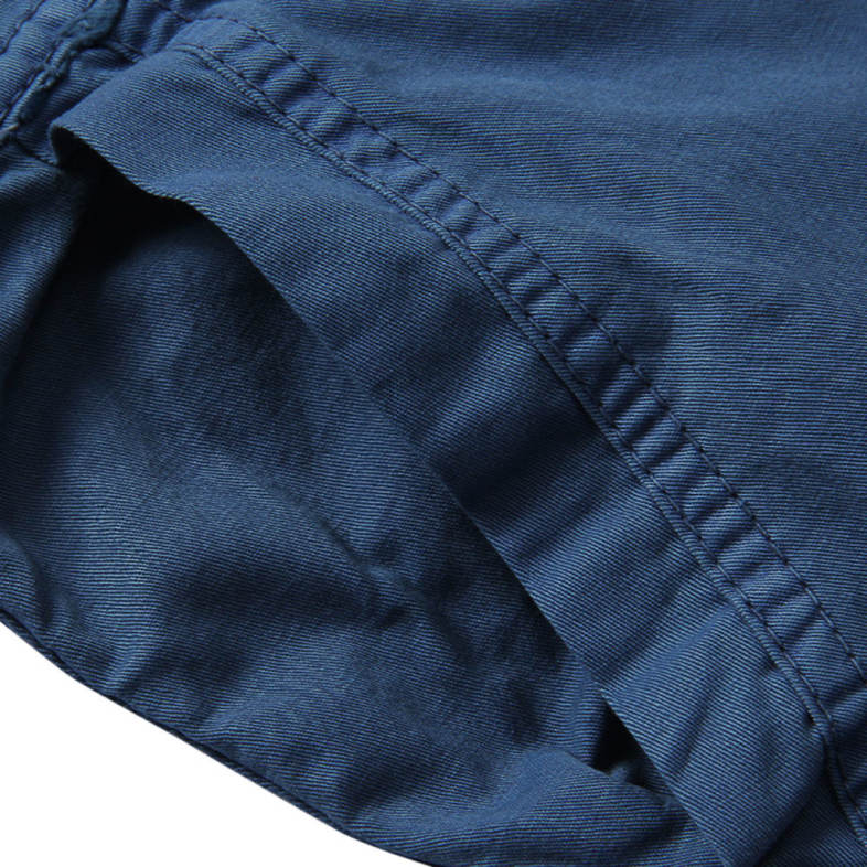 Casual Mid Waist Solid Color Loose-fitting Cotton Shorts for Men