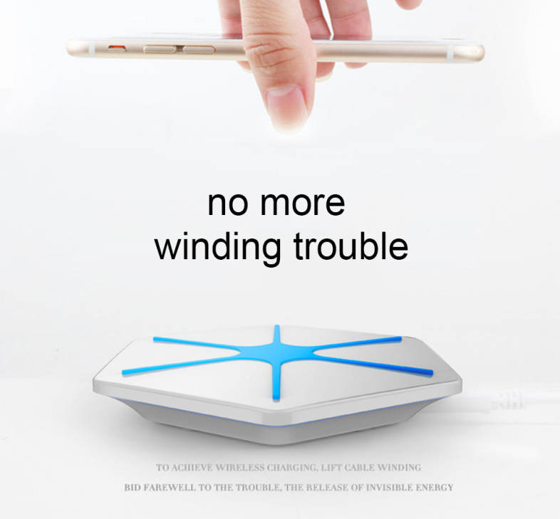 Qi Wireless Charging Pad Magic Dazzle Hexagram Charger