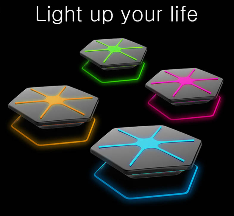 Qi Wireless Charging Pad Magic Dazzle Hexagram Charger