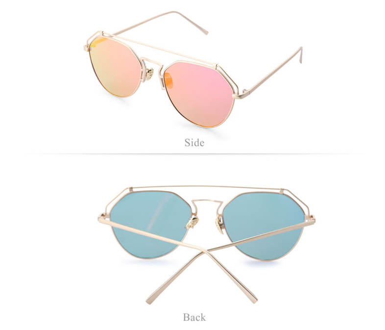 Fashionable Color Coated Hollow Irregular Sunglasses for Unisex
